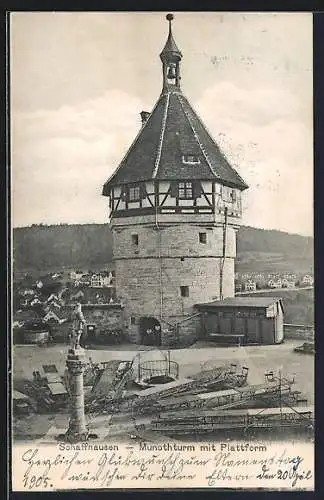 AK Schaffhausen, Munothturm mit Plattform