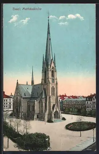 AK Basel, Partie an der Matthäuskirche