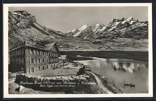 AK Melchsee Frutt / Obwalden, Kurhaus Frutt d. Familien Egger & Durrer mit Melchsee und Titliskette