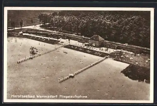 AK Wermsdorf, Fliegeraufnahme des Seebades