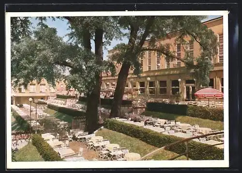 AK Weimar / Thüringen, Gaststätte Weimarhalle Willy Köhler, Gartenansicht