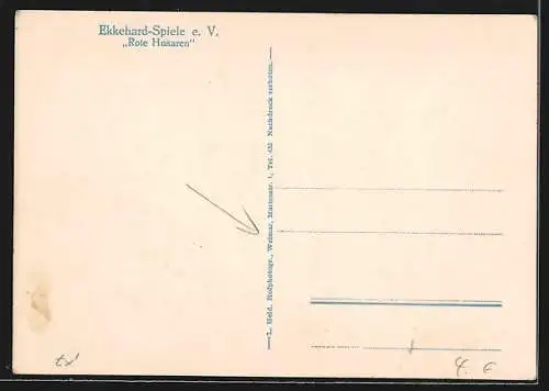 AK Weimar / Thüringen, Ekkehard-Spiele e. V. Rote Husaren