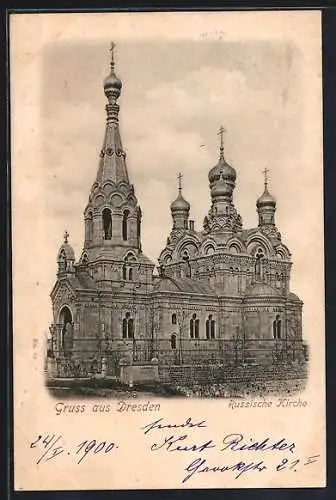 AK Dresden, Russische Kirche