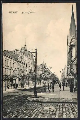 AK Herne, Blick in die Bahnhofstrasse