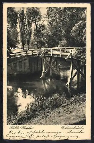 AK Halle / Saale, Blick auf Ochsenbrücke