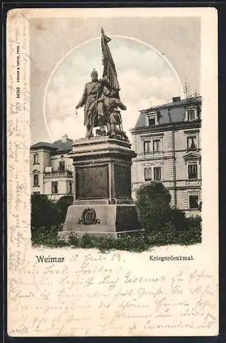 AK Weimar / Thüringen, Kriegerdenkmal