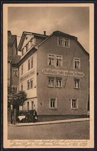 AK Weimar / Thüringen, Gasthaus zum weissen Schwan