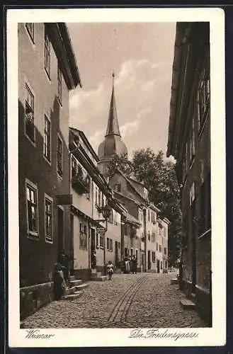 AK Weimar / Thüringen, Blick in die Friedensgasse