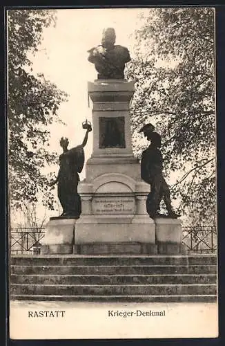 AK Rastatt, Blick auf das Krieger-Denkmal