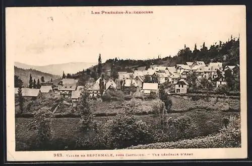 AK Bethmale, Vue générale d`Ayet dans les Pyrénées Ariégeoises