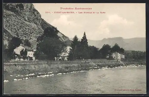 AK Ussat-les-Bains, Les Hovels et la Gare