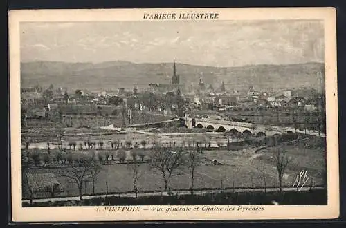 AK Mirepoix, Vue générale et Chaîne des Pyrénées