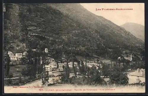 AK Junac, Vallée de Vicdessos près Capoulet, vue générale des Pyrénées ariégeoises