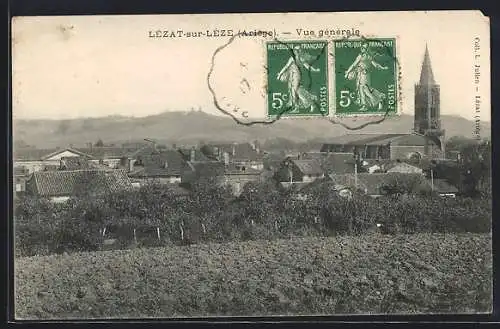 AK Lézat-sur-Lèze, Vue générale