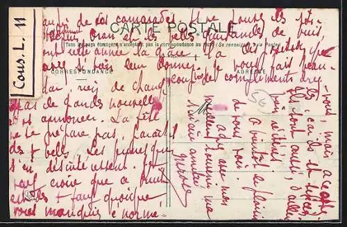 AK Ourjout, Bords du Lez avec maisons pittoresques et collines des Pyrénées Ariégeoises