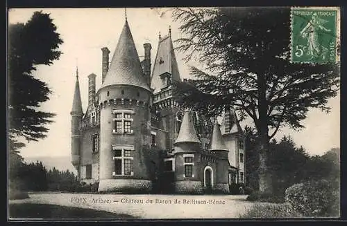 AK Foix, Château de Baron de Bellissen-Rénec en Ariège