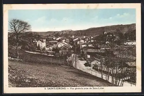 AK Saint-Girons, Vue générale prise de Saint-Lizier