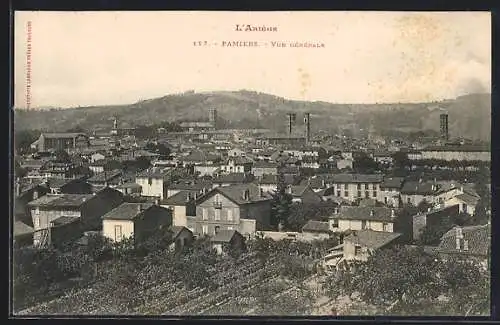 AK Pamiers, Vue générale de la ville et des collines environnantes