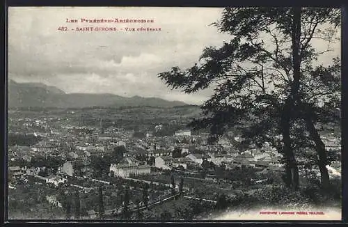 AK Saint-Girons, Vue générale des Pyrénées-Ariégeoises