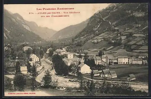 AK Aulus-les-Bains, Vue générale sur les établissements des Pyrénées ariégeoises