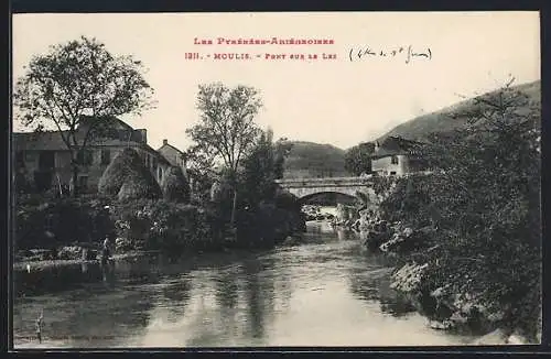 AK Moulis, Pont sur le Lez dans les Pyrénées Ariégeoises