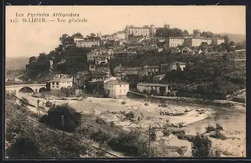 AK Saint-Lizier, Vue générale des Pyrénées Ariégeoises