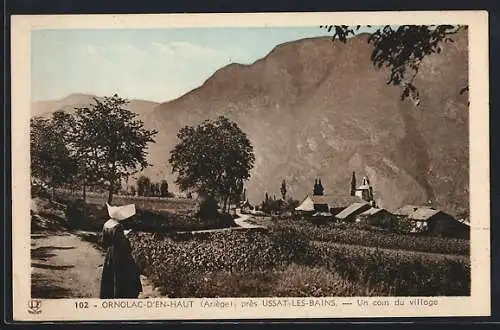 AK Ornolac-d`en-Haut, Un coin du village