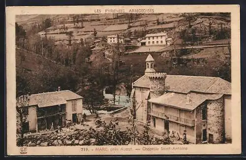 AK Marc près Auzat, Chapelle Saint-Antoine et paysage montagnard des Pyrénées Ariégeoises