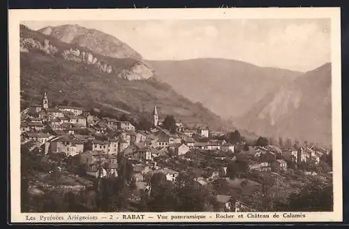 AK Rabat, Vue panoramique, Rocher et Château de Calamès