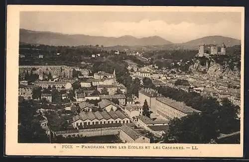 AK Foix, Panorama vers les écoles et les casernes