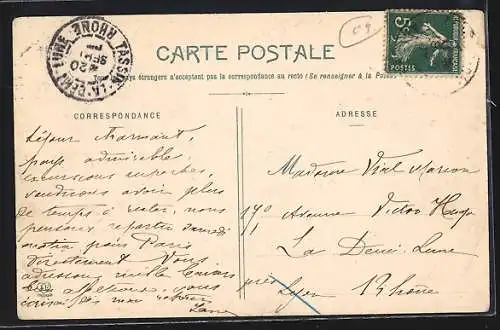 AK Le Mas-d`Azil, Vue générale du village et des collines environnantes