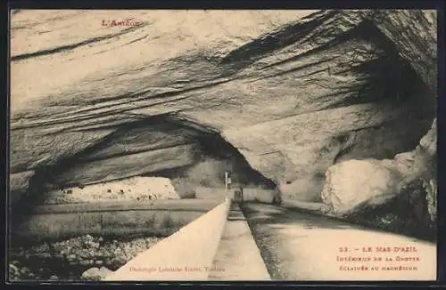 AK Le Mas-d`Azil, Intérieur de la Grotte éclairée au magnésium