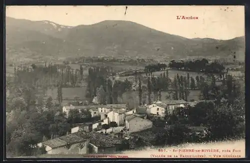 AK Saint-Pierre-de-Rivière, Vue générale de la vallée de la Barguillière près de Foix