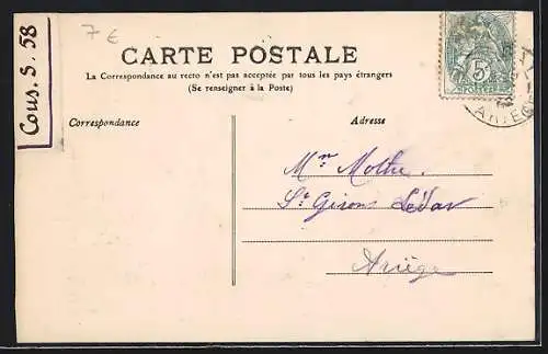 AK Massat, Vue générale du village et des collines environnantes