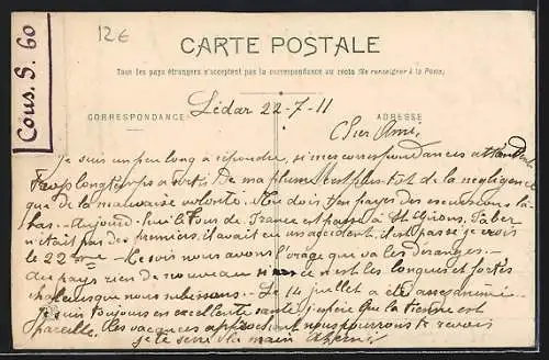 AK Col de Port, Caravane de touristes au sommet du col dans les Pyrénées Ariégeoises