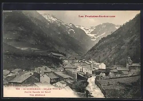 AK Salau, Vue générale de la haute vallée du Salat et des Pyrénées ariégeoises