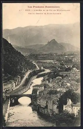 AK Foix, L`Ariège et le Pic de Montgaillard vus du chemin de Saint-Sauveur