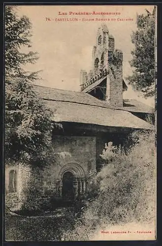 AK Castillon, Église romane du Calvaire