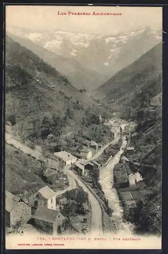 AK Couflens, Vue générale des Pyrénées Ariégeoises