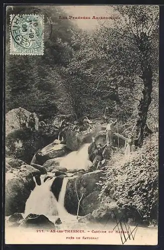 AK Ax-les-Thermes, Cascade du Najar près de Savignac