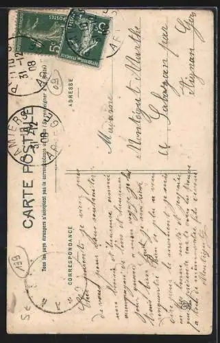 AK Pamiers, Ancienne Église des Carmes et rue animée avec débit de tabac