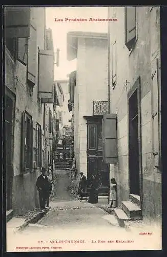 AK Ax-les-Thermes, La Rue des Escaliers