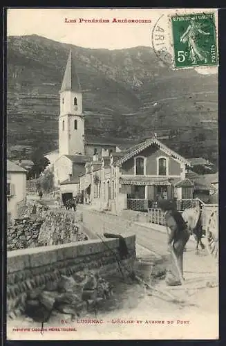 AK Luzenac, L`église et Avenue du Pont