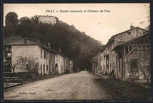 AK Prat, Route nationale et Château de Prat