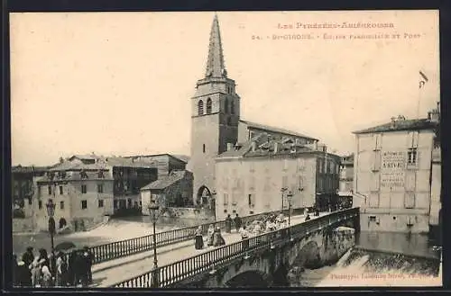 AK St-Girons, Église paroissiale et pont animé