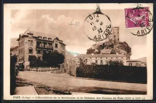 AK Foix, L`Hostellerie de la Barbacane et le Château des Comtes de Foix (XIIIe et XIVe s.)