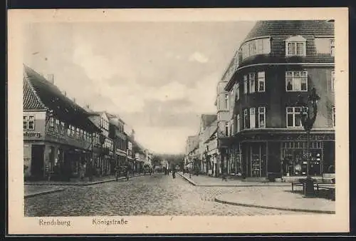 AK Rendsburg, Blick in die Königstrasse