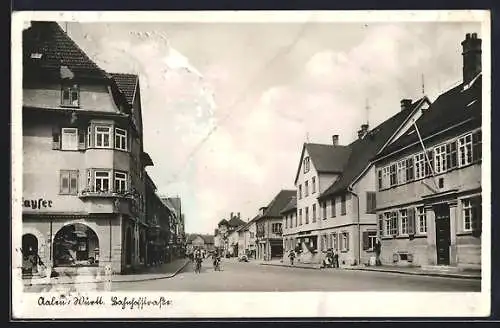 AK Aalen /Württ., Blick in die Bahnhofstrasse