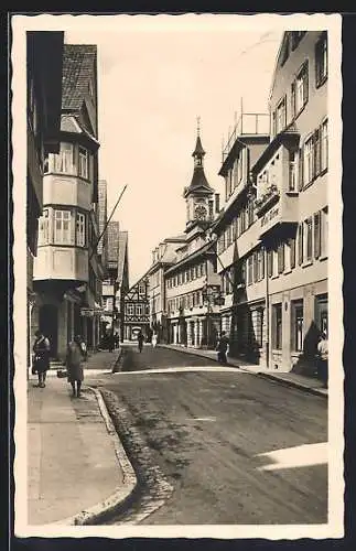 AK Aalen i. Württbg., Hauptstrasse mit Hotel Bären