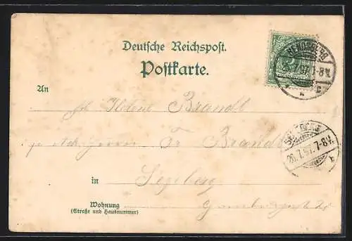 Lithographie Rendsburg, Gasthaus Nobiskrüger Gehölz